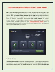 Guide To Choose Best Professionals Via AVG Support Number