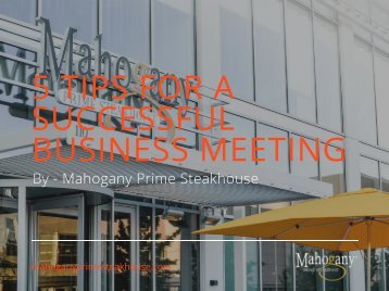 5 Tips for a successful business meeting