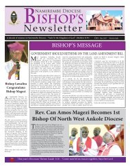 Namirembe Diocese - Bishop's Newsletter - September 2017