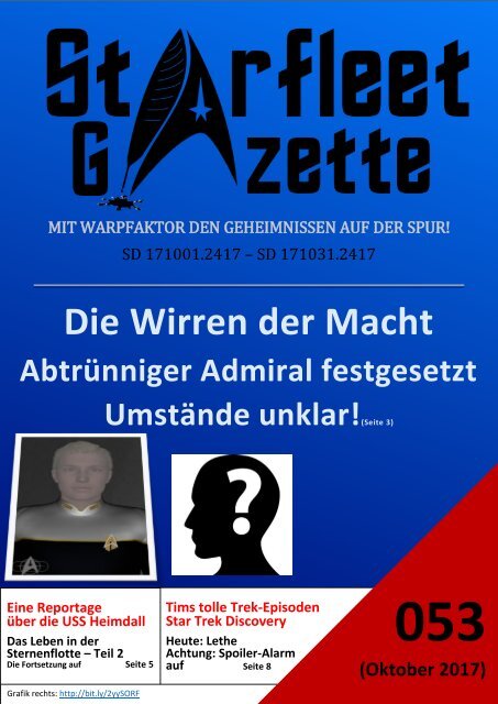 Starfleet-Gazette, Ausgabe 053 (Oktober 2017)