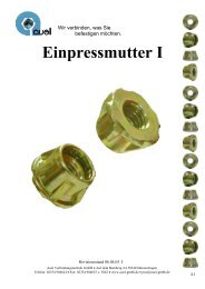 Einpressmutter I - auel Verbindungstechnik