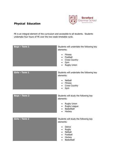 Year 9 Curriculum Information Booklet 2017-2018