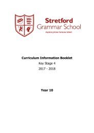 Year 10 Curriculum Information Booklet 2017-2018