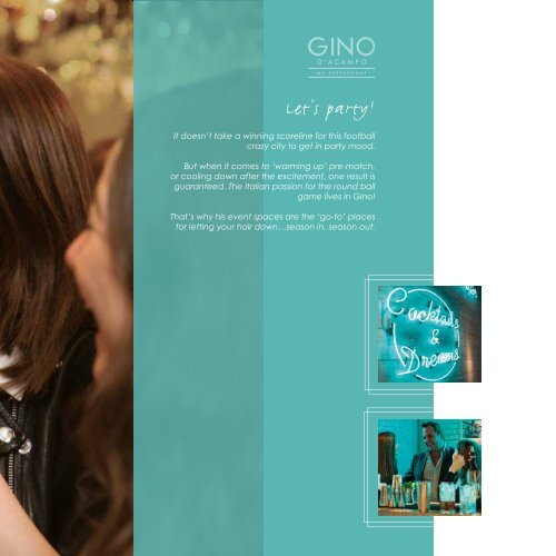 Gino D'Acamapo My Restaurant Liverpool - My Event Space Brochure