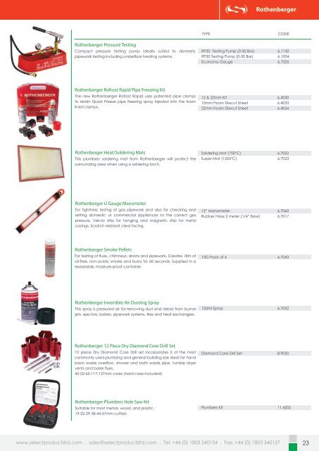 Select Products Catalogue