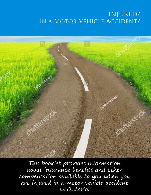 'Injured? In a Motor Vehicle Accident" Booklet Artwork sample