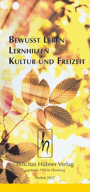 Felicitas Hübner Verlag Programm 2017-11