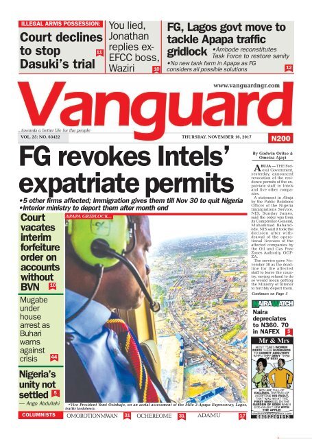 Fg Revokes Intels Expatriate Permits