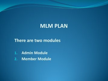 Career Plan MLM Software, Sunflower Plan MLM Software, Generation Plan MLM Software