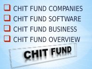 Chit Agents, Chit Participants, Chitfund Reports, Chitfund Service, Chit Fund Credit