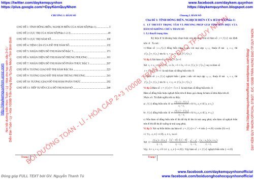 [SÁCH THAM KHẢO - FULLTEXT] TOÁN HỌC MOON.VN - TẬP 2 HÌNH HỌC KHÔNG GIAN - CHƯƠNG 1 HÀM SỐ