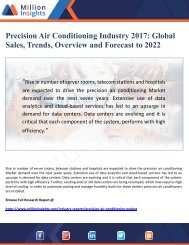 Precision Air Conditioning Industry 2017 Global  Sales, Trends, Overview and Forecast Report to 2022