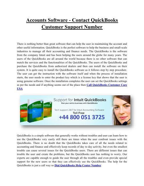 Contact QuickBooks Helpline Number