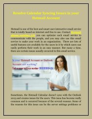 Resolve Calendar Syncing Issues in your Hotmail Account