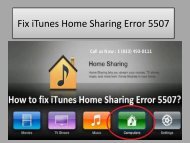 1-833-493-0111 Resolve iTunes Home Sharing Error 5507