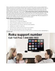 Roku support 1-844-600-1933 toll free 