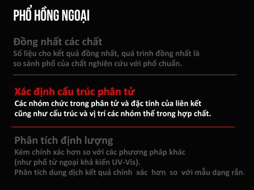 TRÌNH BÀY CƠ SỞ PHỔ PHÂN TỬ VÀ ỨNG DỤNG TRONG PHÂN TÍCH VẬT CHẤT