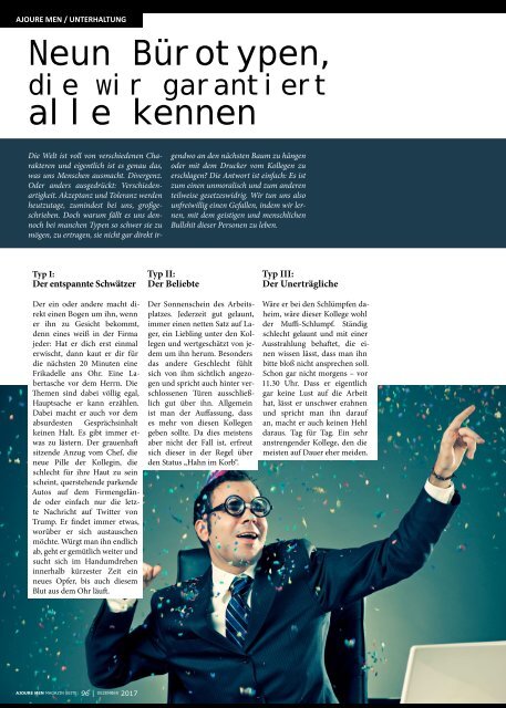 AJOURE´ Men Magazin Dezember 2017