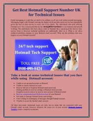 Hotmail Support Number UK