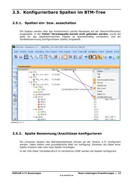 RUPLAN 4.71 Neuerungen - Aucotec AG