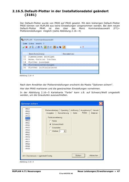 RUPLAN 4.71 Neuerungen - Aucotec AG