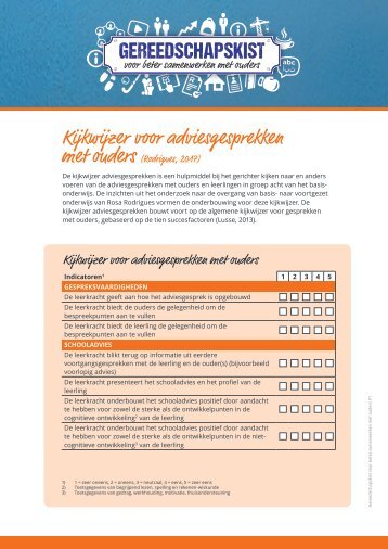 Gereedschapskist Kijkwijzer Adviesgesprekken
