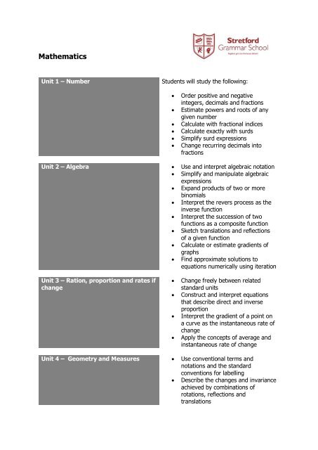 Year 11 Curriculum Information Booklet 2017-2018