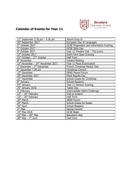 Year 11 Curriculum Information Booklet 2017-2018