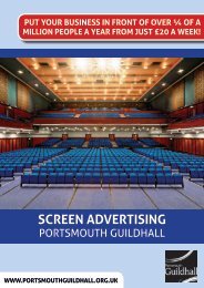 Screen Advertising at Portsmouth Guildhall