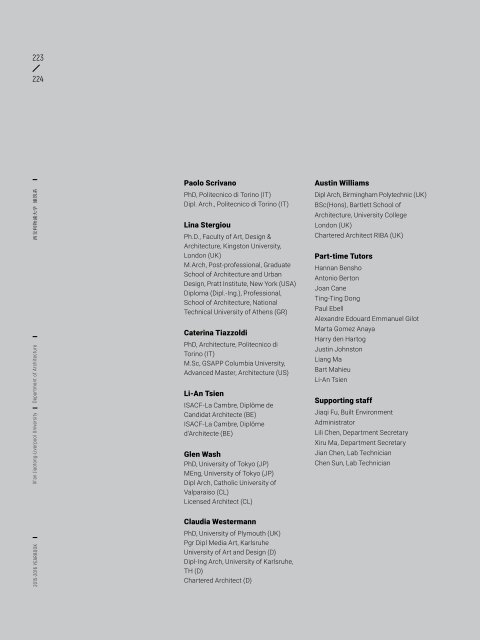 YEARBOOK 2015 - 2016 | XJTLU DEPARTMENT OF ARCHITECTURE 