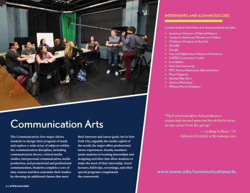Communication and Media Arts Division 2017–18
