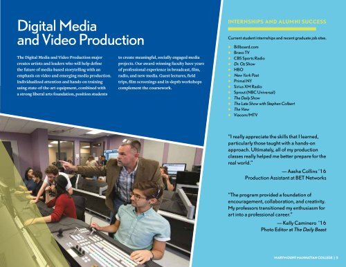 Communication and Media Arts Division 2017–18