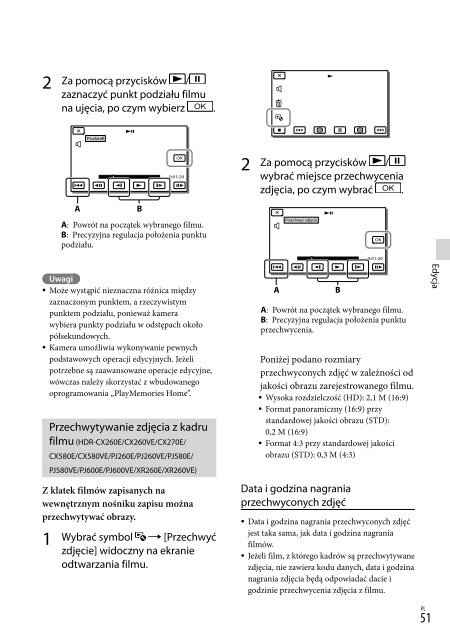 Sony HDR-PJ260E - HDR-PJ260E Consignes d&rsquo;utilisation Hongrois