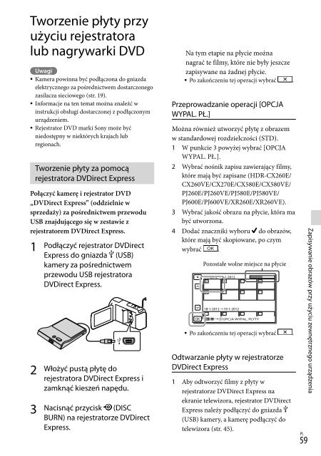 Sony HDR-PJ260E - HDR-PJ260E Consignes d&rsquo;utilisation Hongrois