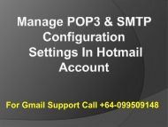 Manage POP3 & SMTP Configuration Settings In Hotmail Account