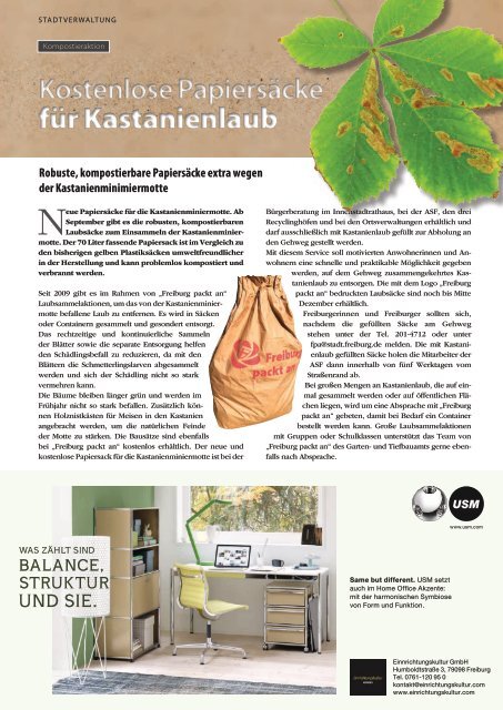 Wiehre Magazin, Ausgabe Mittel-/Oberwiehre (November 2017)