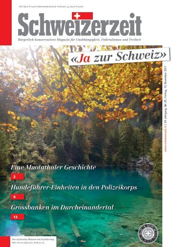 Schweizerzeit-Magazin, Nr. 21 – 10.11.2017