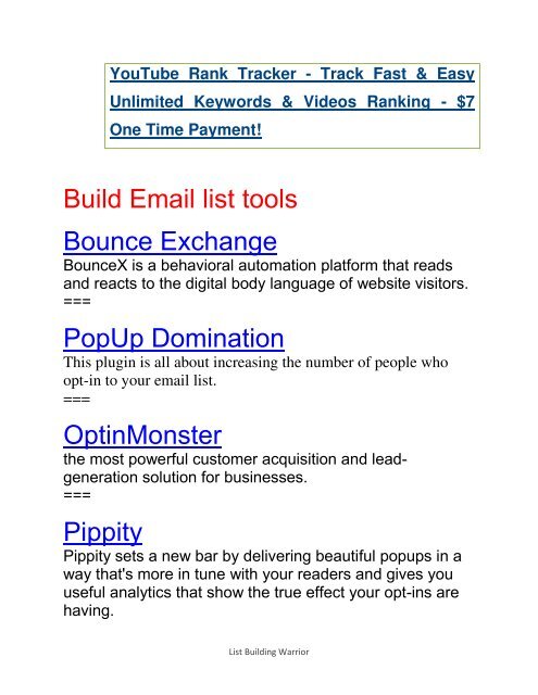 List Building Guide - How To Build Email List