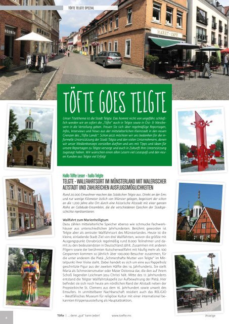 Töfte Regionsmagazin 08/2017 - Telgte