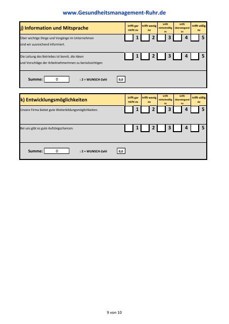 IMPULS-Analyse für Führungskräfte