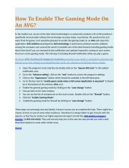 How To Enable The Gaming Mode On An AVG?