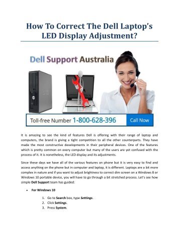 How To Correct The Dell Laptops LED Display Adjustment