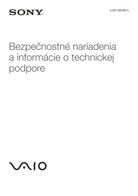 Sony VPCSE1M1E - VPCSE1M1E Documents de garantie Slovaque