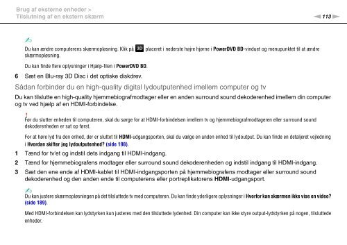 Sony VPCSE1M1E - VPCSE1M1E Mode d'emploi Danois