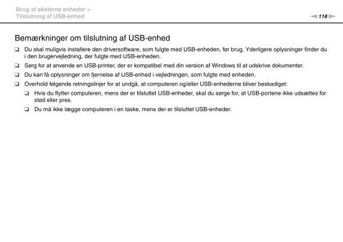 Sony VPCSE1M1E - VPCSE1M1E Mode d'emploi Danois