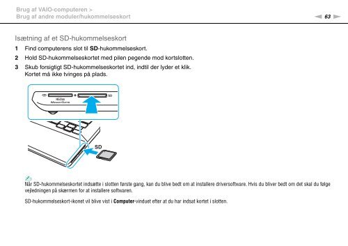 Sony VPCSE1M1E - VPCSE1M1E Mode d'emploi Danois