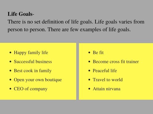 10 Ways to Achieve Your Life Goals