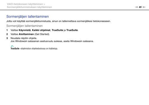 Sony VPCSE1M1E - VPCSE1M1E Mode d'emploi Finlandais