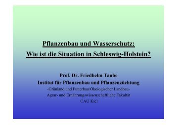 Prof. Dr. Friedhelm Taube - Bauernverband Schleswig-Holstein eV