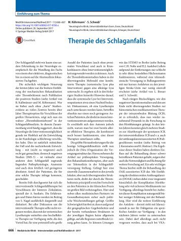 02 Editorial Therapie des Schlaganfalls
